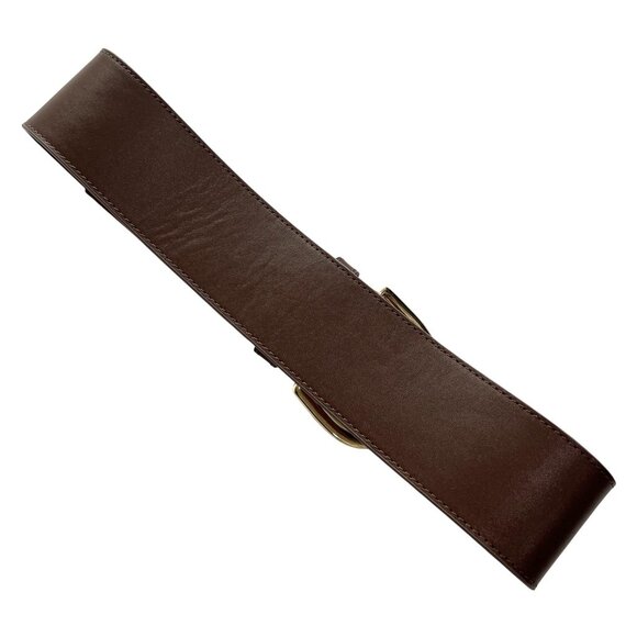 Lovestrength Cami Genuine Leather Belt in Brown & Brass main image 4